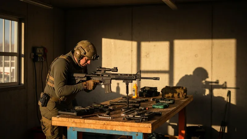 Préparation d'une réplique AEG avant un match